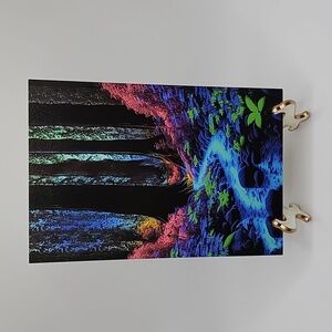4x6 Neon Forest‎ Trippy Art Watercolor Oil Painting Print